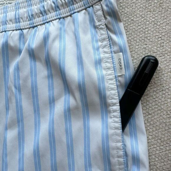 Onia Charles 7" Blue White Striped Swim Trunks Size XXL‎ Pockets - Picture 4 of 10